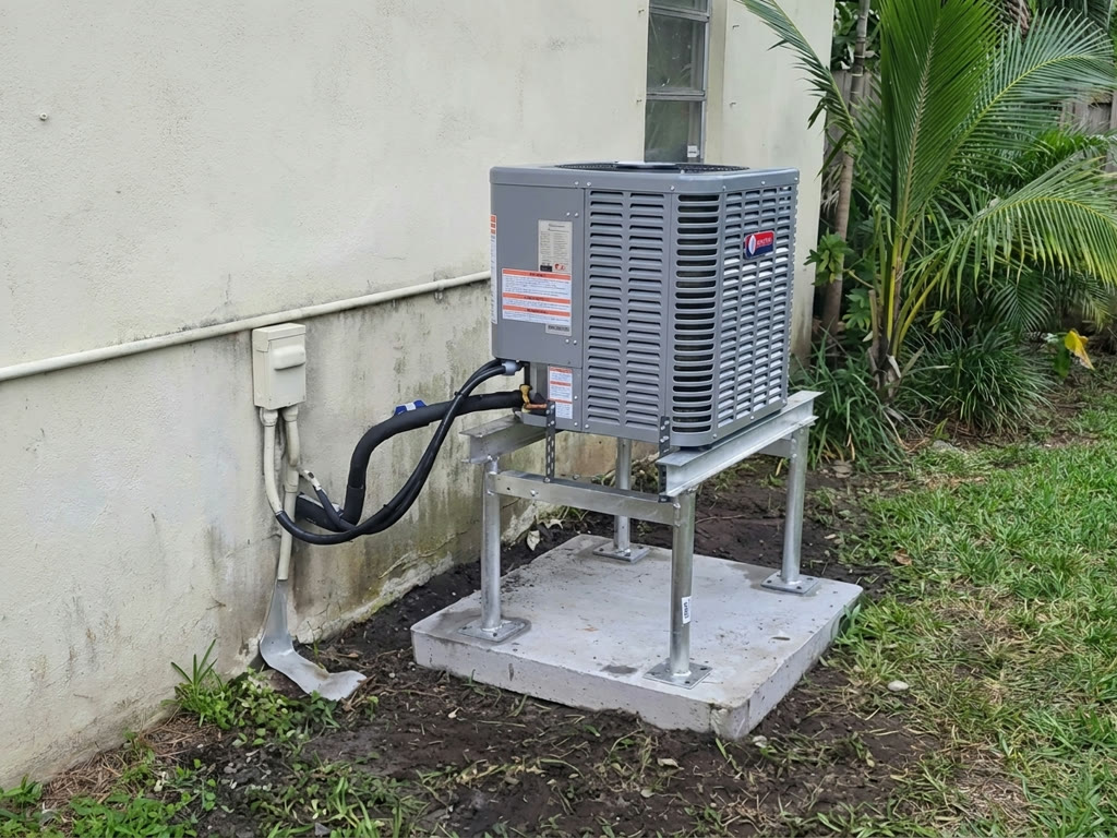After, completed A/C installation by All Florida Air and Heat