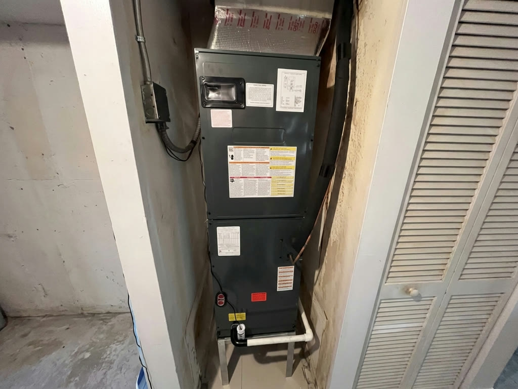 After, completed A/C installation by All Florida Air and Heat