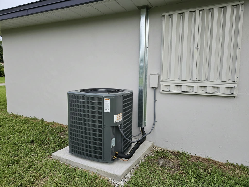 After, completed A/C installation by All Florida Air and Heat